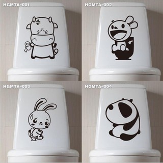 Decal dán toilet dễ thương, nhiều mẫu