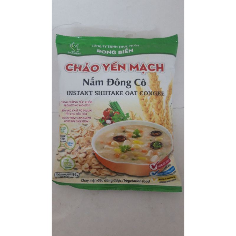 Cháo Bịch Yến Mạch Nấm đông cô, Cháo ăn liền ngon, bổ dưỡng