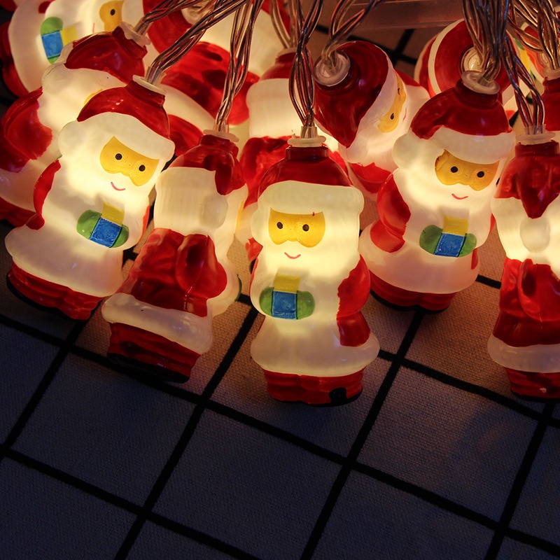Dây đèn LED hình ông già Noel trang trí giáng sinh năm mới
