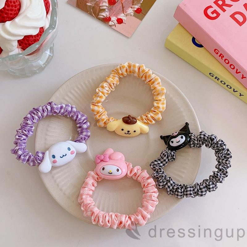 Dây buộc tóc in họa tiết hoạt hình chú chó dễ thương cho nữ