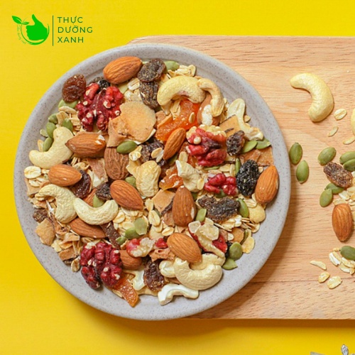 Granola siêu hạt, ngũ cốc dinh dưỡng ăn kiêng &amp; giảm cân 500Gr, Eat Clean, Healthy - Thực Dưỡng Xanh