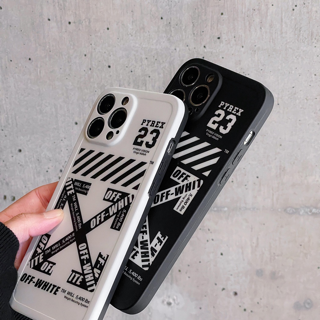 Ốp điện thoại bảo vệ off white cho iphone 13 pro max i13 13pro 11promax i11 14 pro max 14 12pro 12 pro max Ốp điện thoại bảo vệ