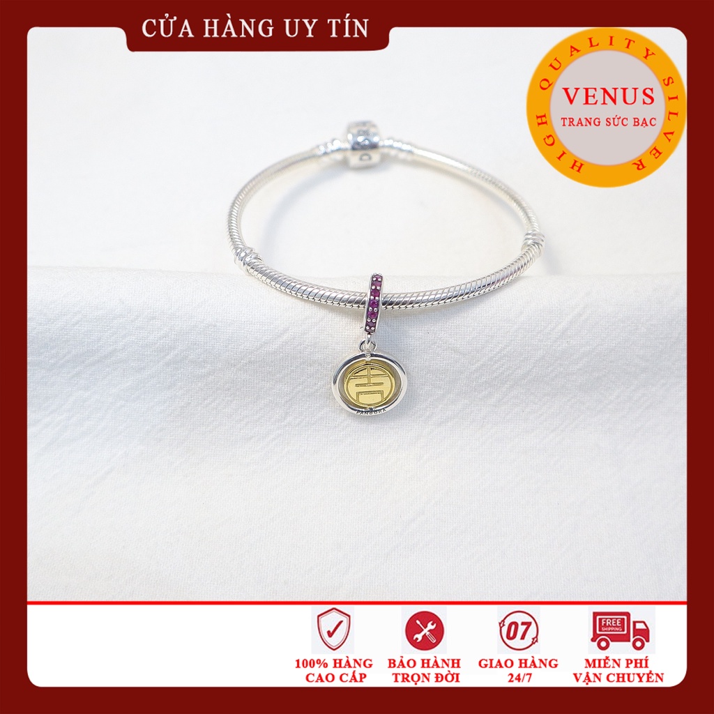 Charm chữ Cát- Bạc 925- Mã sản phẩm VENUSCAT