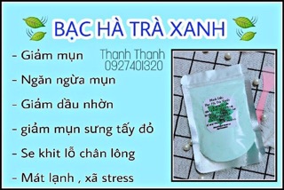 Mặt nạ dẻo bạc hà trà xanh ( có đổ sỉ)