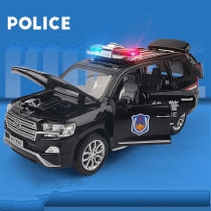 Đồ chơi chiếc xe ô tô cảnh sát bằng sắt nguyên chiếc chạy đạ cửa đóng mở có đèn nhạc màu sắc cực đẹp KÈM PIN