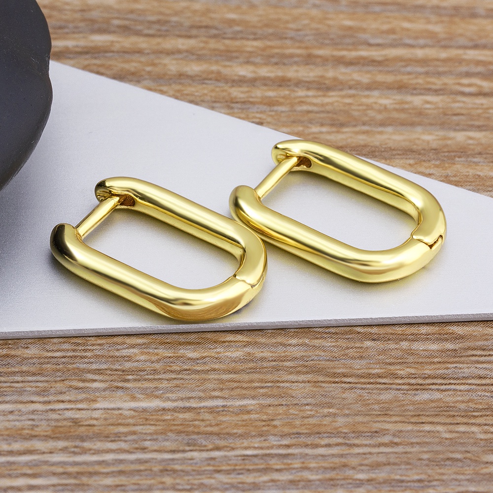 Bông Tai Mạ Vàng Đính Đá Zircon Chất Lượng Cao Cho Nữ