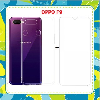 Ốp lưng dẻo silicon trong suốt Oppo F9 / Cường lực trong suốt F9_hàng chất lượng