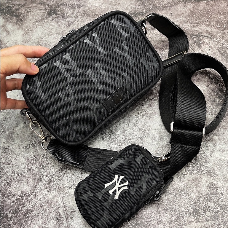 ✅ [ MLB NEW 2022] Túi bao tử NY MONOGRAM WAIST BAG BLACK - ẢNH THẬT | XUẤT DƯ XỊN 100% | CÓ SẴN HÀNG | CAM KẾT CHUẨN XỊN