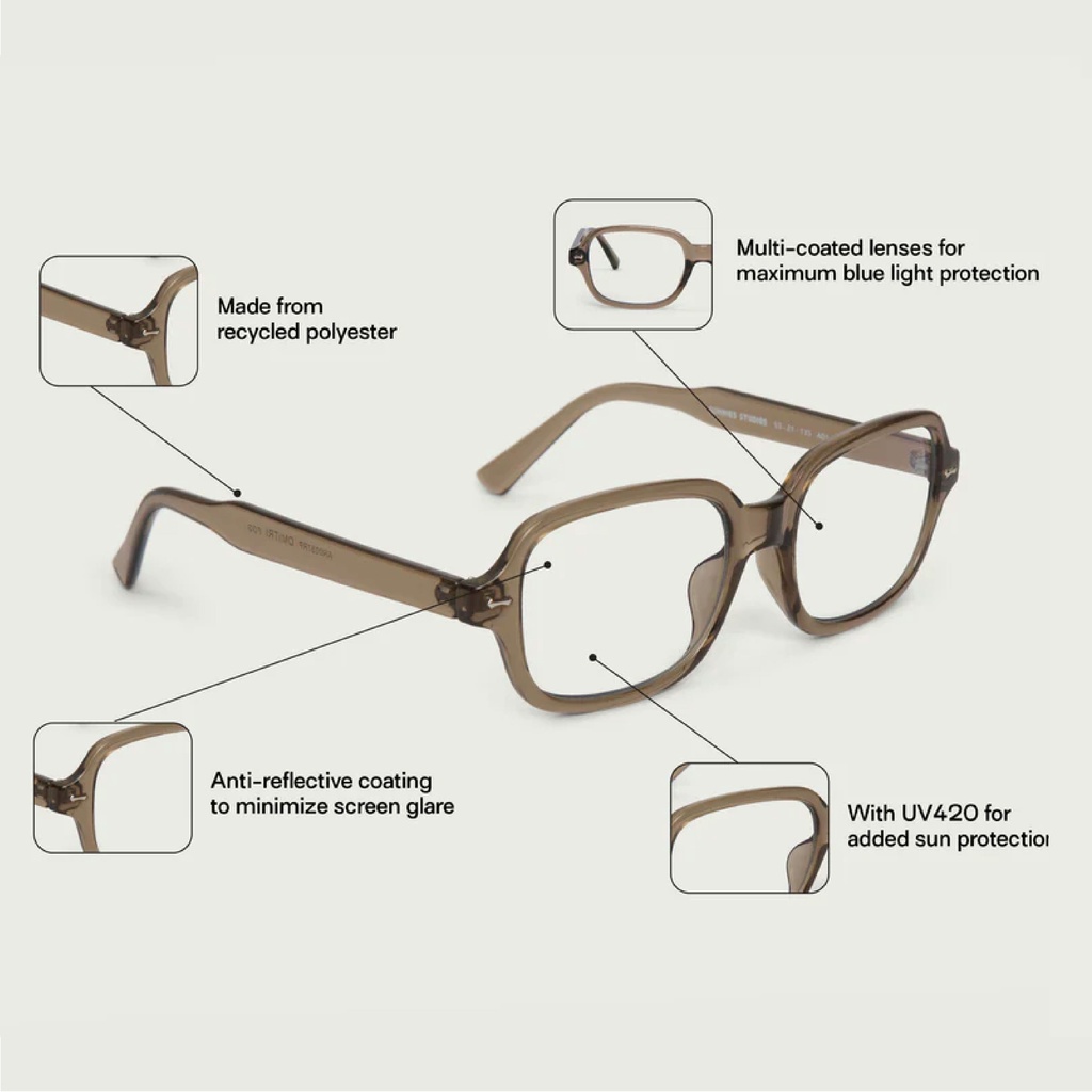 Kính Sunnies Studios Chống Ánh Sáng Xanh Dmitri Fog