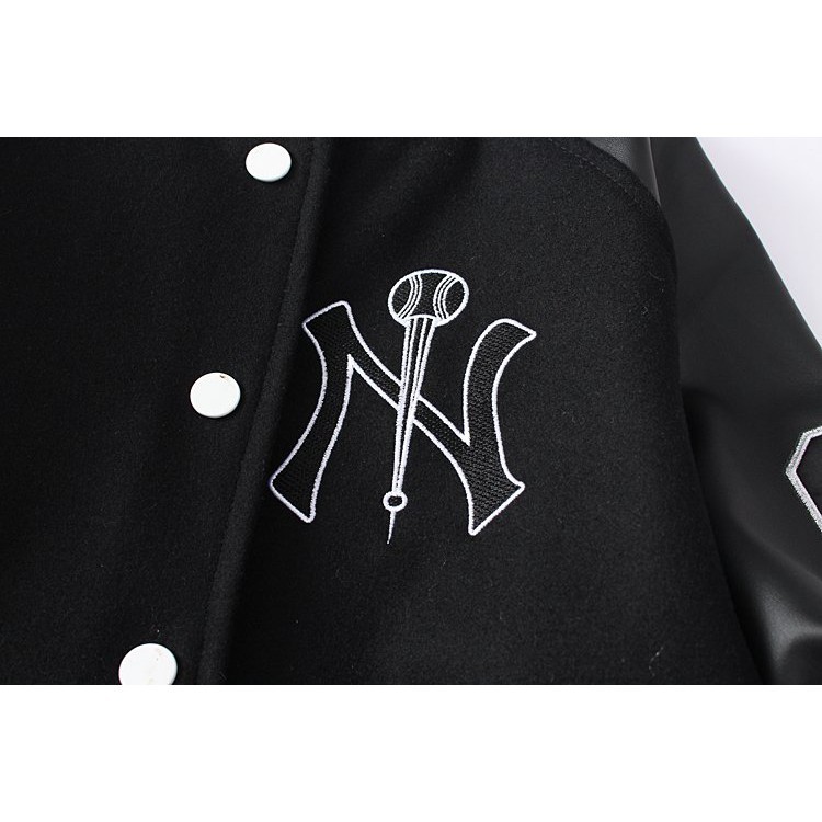 Áo Khoác Bomber Bóng Chày Nam Nữ Nỉ Phối Tay Da Kèm Video+ Ảnh Thật | BigBuy360 - bigbuy360.vn