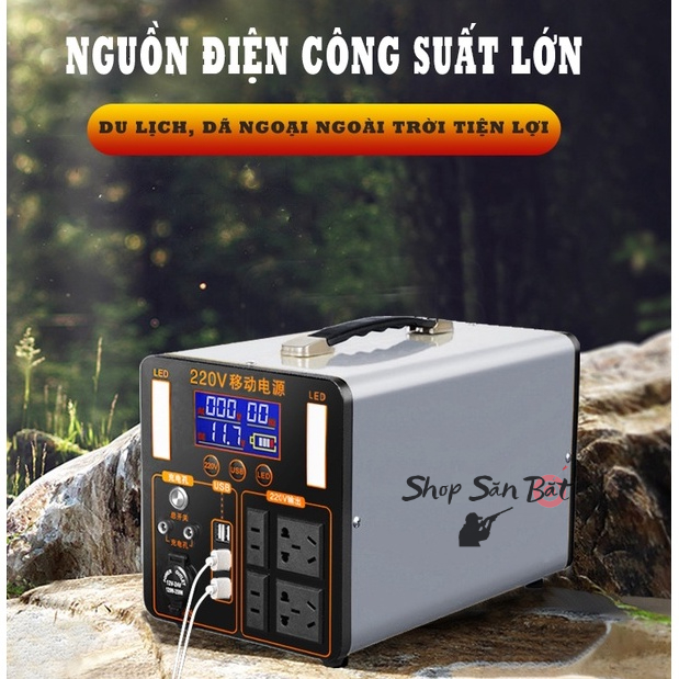 Trạm sạc dự phòng di động - nguồn điện di động du lịch dã ngoại 200.000-500.000 mAh sạc nhanh- nguồn ra 220V-DCP17