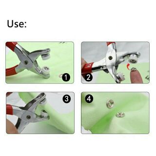 Kìm bấm cúc vành ( tặng 10 cúc )