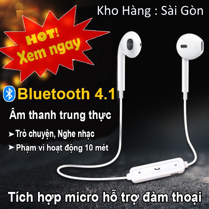 tai nghe bluetooth S6 sport