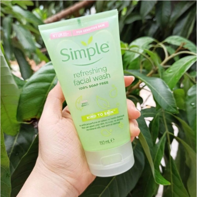Nước tẩy trang Simple mặt mắt môi &amp; sữa rửa mặt gel tạo bọt dịu nhẹ da dầu - Shop Viloet