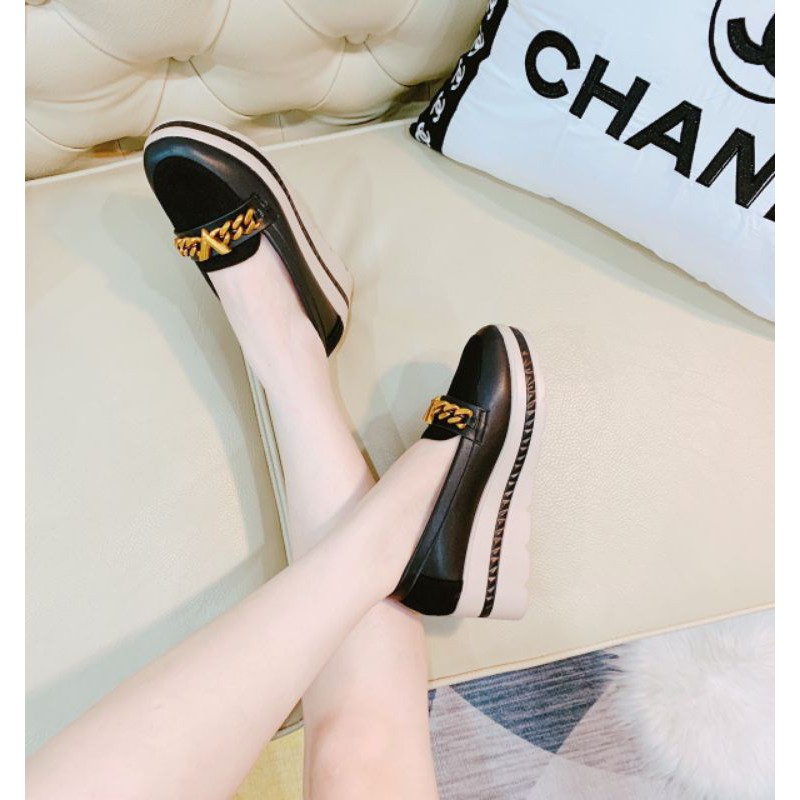 [HÌNH THẬT]Giày Lười  SP Độn Đế 4p Khoá Vàng Da Mềm Êm đẹp Fullbox | BigBuy360 - bigbuy360.vn