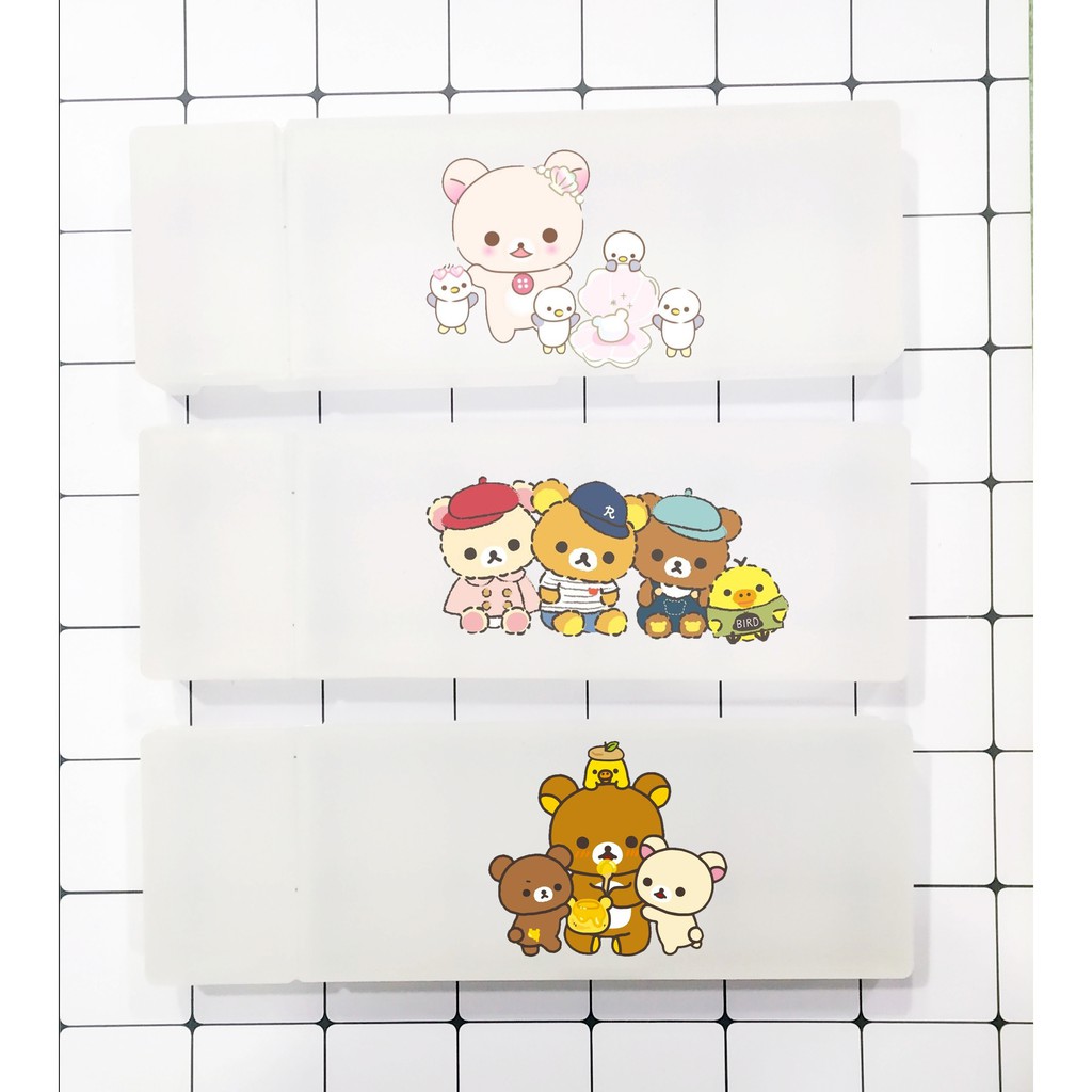 Hộp bút nhựa rilakkuma HBNI8 hộp bút dễ thương 10x20 cm túi viết bóp viết