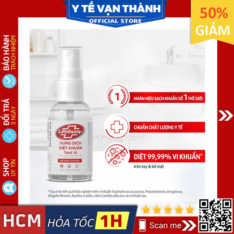 ✅ [HÀNG CÓ SẴN!!!] Nước Rửa Tay Khô- Lifebuoy (Chai xịt), Bảo Vệ Vượt Trội 10, Sát Khuẩn Lifebouy Lifeboy -VT0671