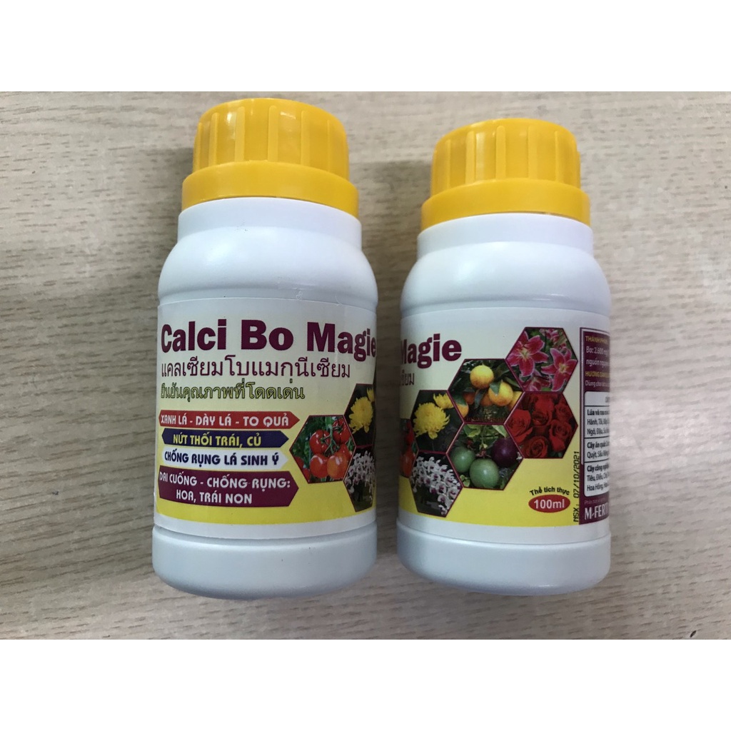 Phân bón Canxi Bo Magie 100ml_Xanh dày lá, Chống nứt thối trái/củ, rụng hoa và trái non, ra hoa đậu quả tăng năng xuất