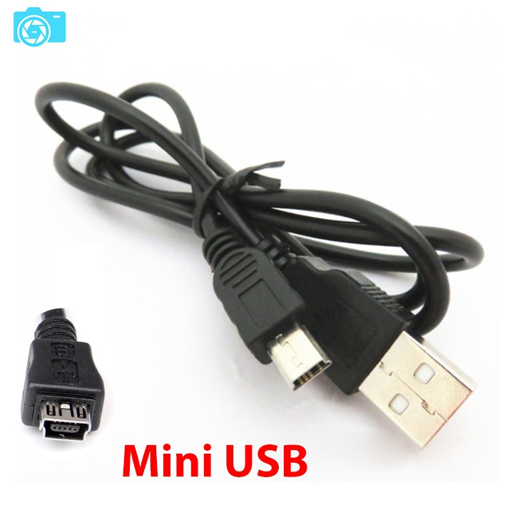 Dây nguồn Mini USB, dài 0.8m, đầu cắm nguồn USB