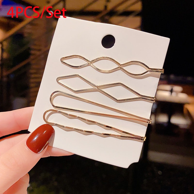 Bộ kẹp tóc kim loại đính ngọc trai nhân tạo thanh lịch