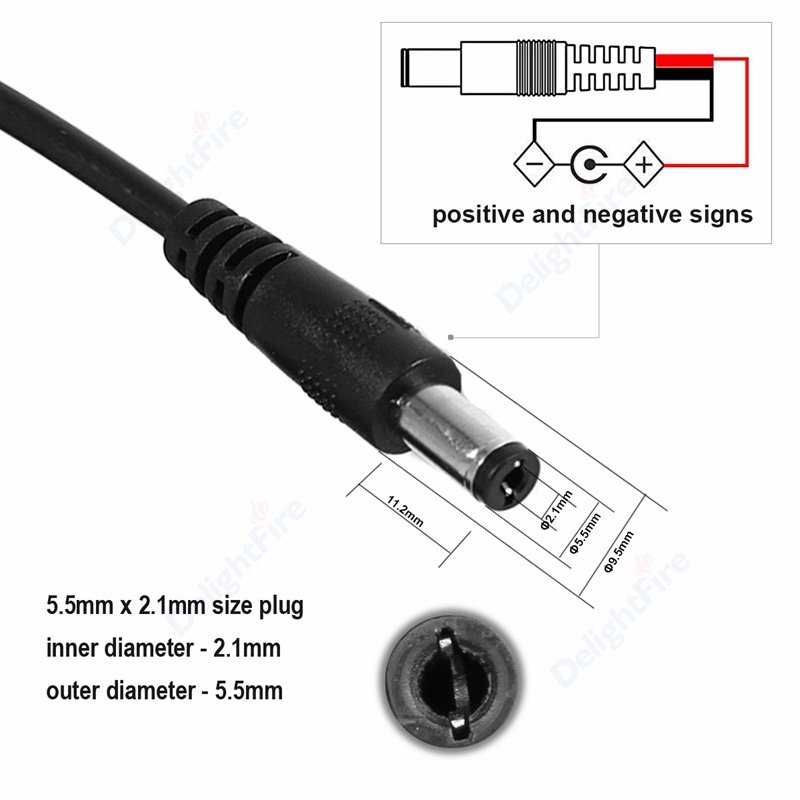 Dây chia nguồn DC 1 ra 2 và 1 ra 8 chân 5.5x2.1mm