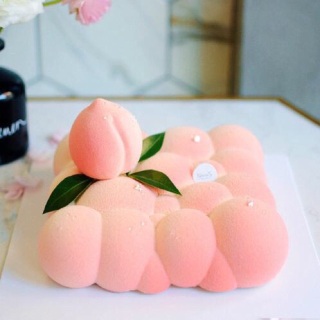 Khuôn làm bánh đào tiên vỉ 6 quả pudding, mousse, thạch rau câu