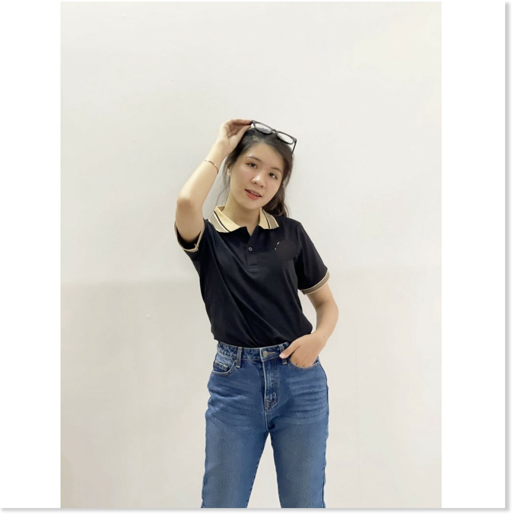 ÁO THUN CỔ TRỤ VIỀN ÁO TAY ÁO XINH XẮN,HỌA TIẾT TRƠN NHƯNG KHÔNG KÉM PHẦN SANG TRỌNG KHÁNH AN FASHION