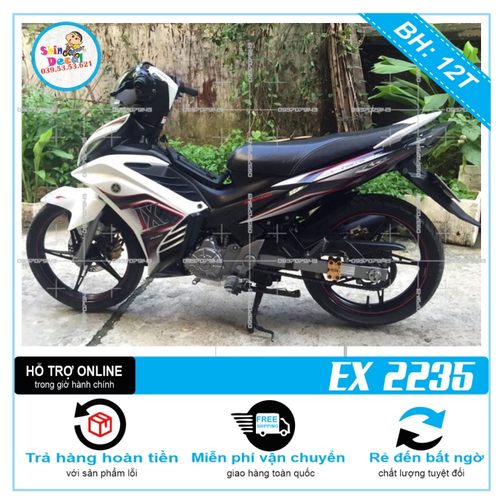 TEM RỜI EX 2011 IX TRẮNG ĐEN -- SHIN DECAL 2