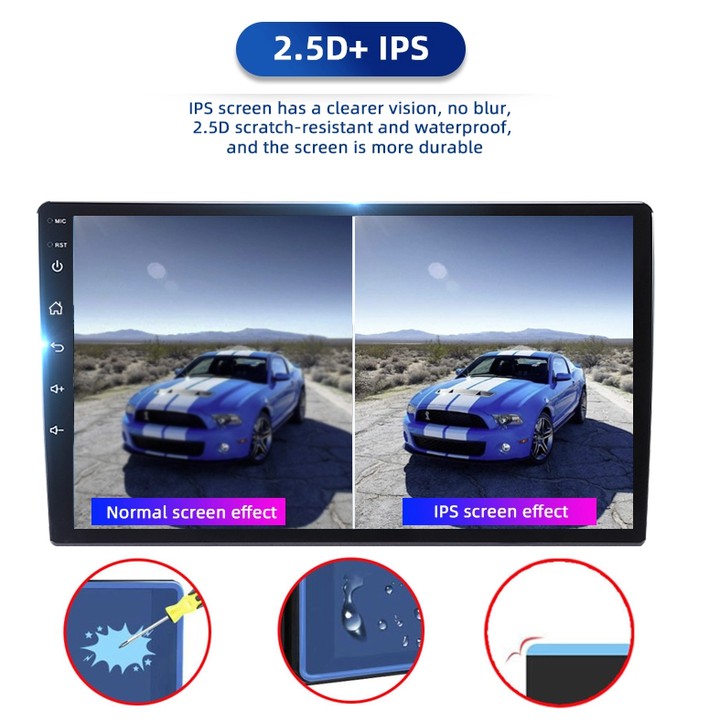 Màn hình DVD Android  siêu nét, viền cong 2,5D ô tô cao cấp OLED - C2 - Tích hợp sim 4G LTE, wifi, GPS, Bluetooth