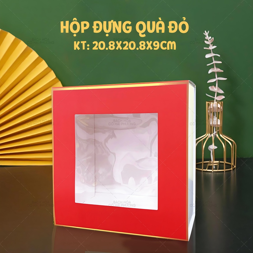 HỘP SIZE LỚN ĐỰNG QUÀ TẶNG/BÁNH KẸO 8/3,SINH NHẬT,VALENTINE, LỄ TẾT + TÚI GIẤY CAO CẤP CỬA SỔ CÓ CỬA SỔ
