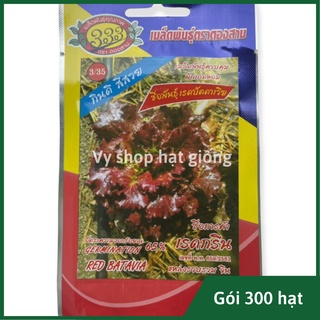 Hạt giống rau xà lách Red batavia Thái Lan gói 300 hạt