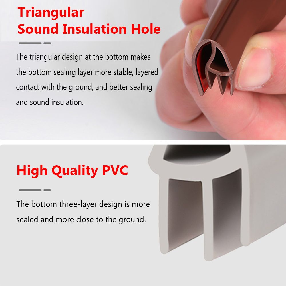Dải chặn dưới đáy cửa bằng PVC chống gió giảm tiếng ồn tiện dụng cho phòng ngủ/ gia đình 93cm