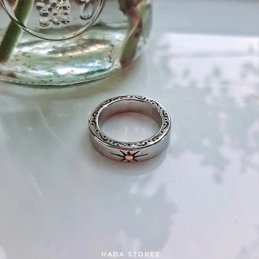 Nhẫn thời trang hợp kim nam nữ mặt trời Libery - Mẫu N023