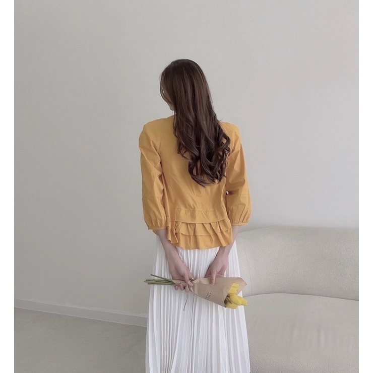 Chân váy dài qua gối đi làm, xếp li, dập li kín đáo hàng thiết kế Sun Fashion