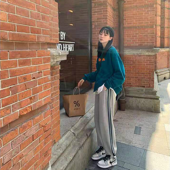 Quần Thể Thao Nữ Dài Ống Đứng Thời Trang Hàn Quốc Cá Tính