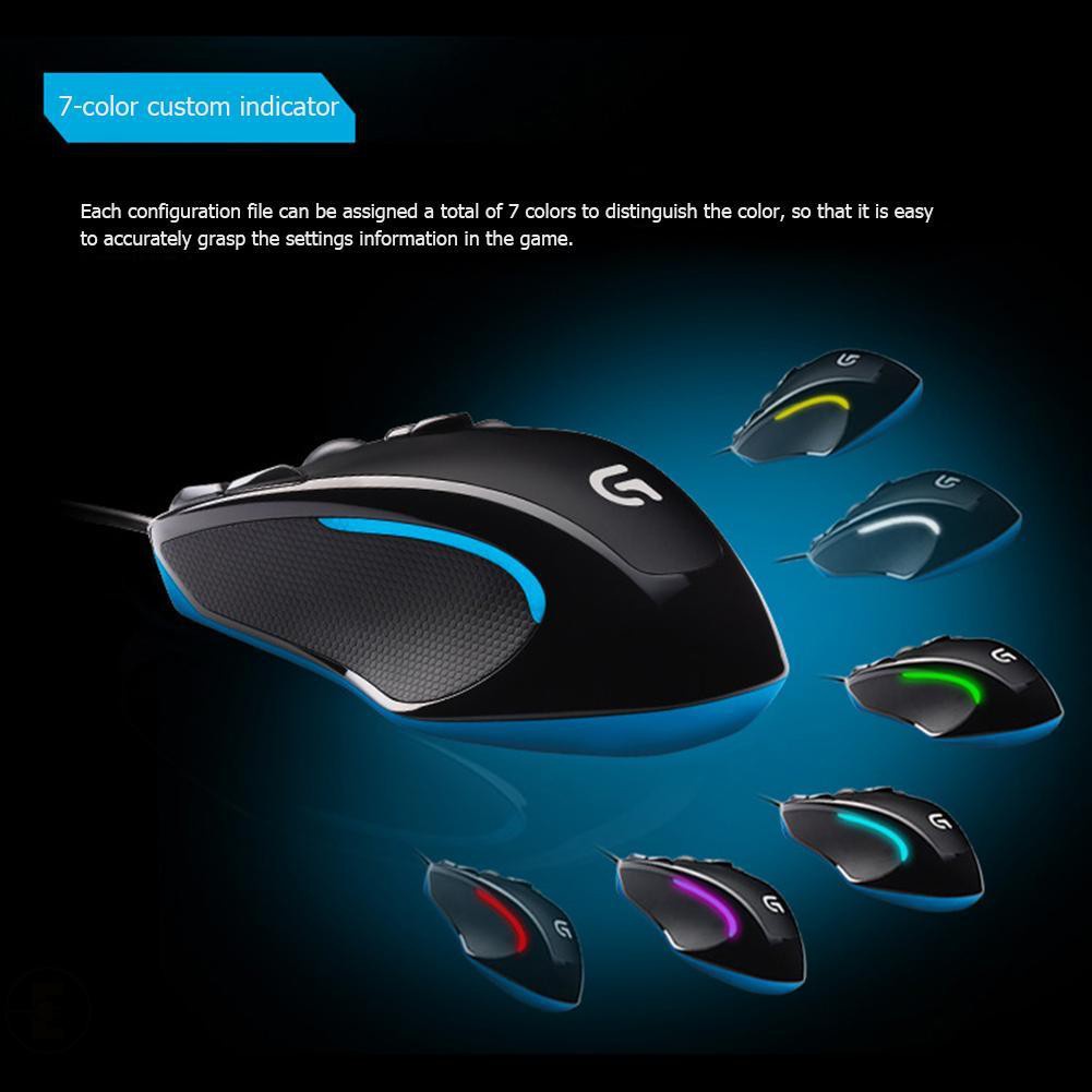 Logitech G300s Ambidextrous Optical Gaming Mouse 9 Programmable Buttons