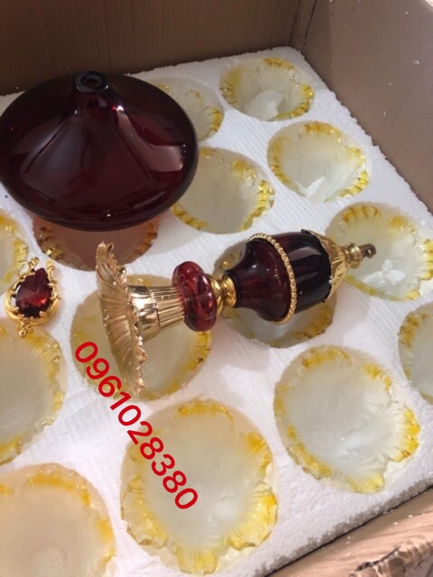 Đèn chùm- Đèn chùm treo trần trang trí bông cải tím 15tay -Tặng bóng led