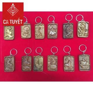 Móc chìa khóa đẹp 12 con giáp theo bản mệnh bằng gỗ