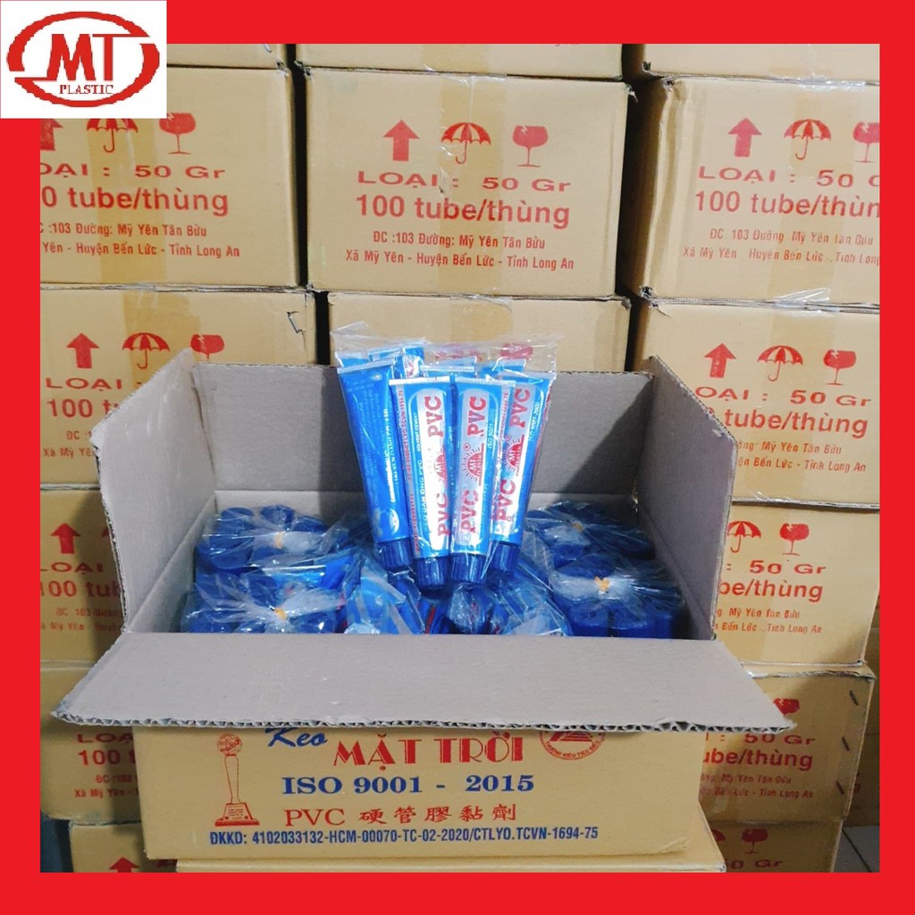 [hộp 100 tuýp] Keo dán ống nước PVC loại 50g hiệu Mặt Trời