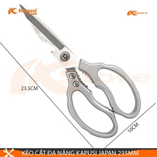 KÉO CẮT ĐA NĂNG NĂNG KAPUSI JAPAN 235MM TIÊU CHUẨN NHẬT BẢN, KÉO CẮT THỰC PHẨM, CÀNG CUA - KHUI BIA MỞ NẮP CHAI