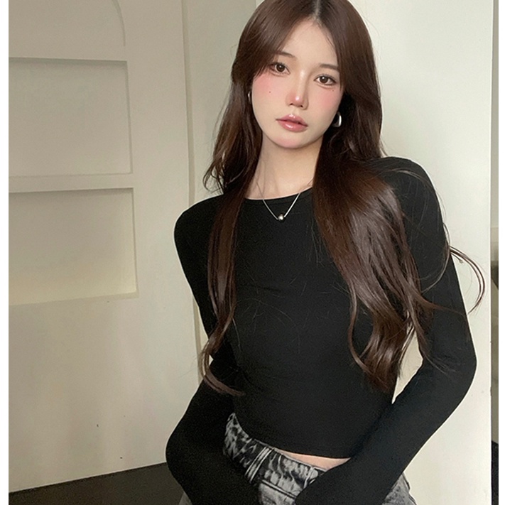 Áo Thun Lửng Tay Dài Hở Lưng Quyến Rũ Dành Cho Nữ