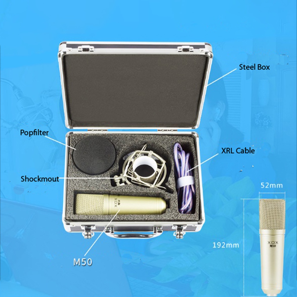 Micro Thu Âm Condenser Cao Cấp XOX M50 thiết bị chuyên nghiệp