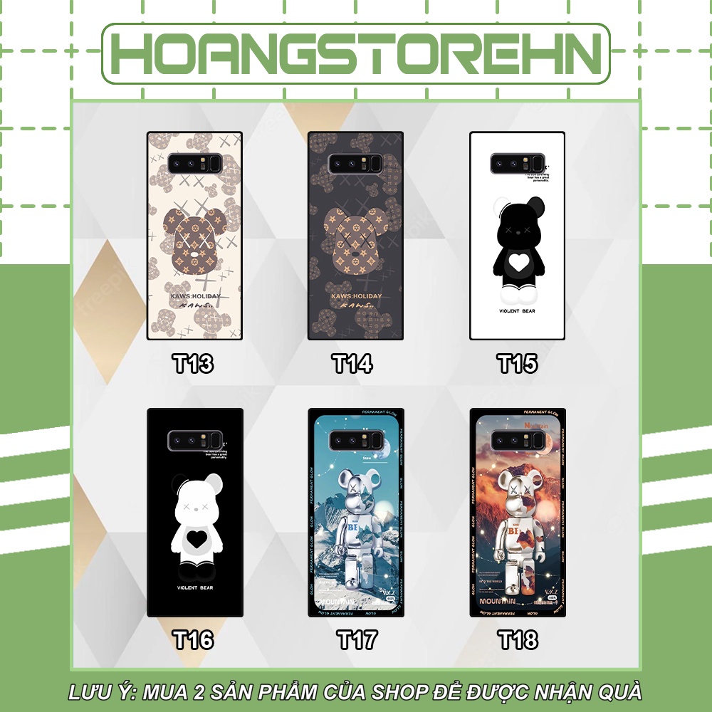 Ốp lưng Samsung Note 8 - Note 9 in hình họa tiết Mountain, Be@rbrick dễ thương (T13 - T18)