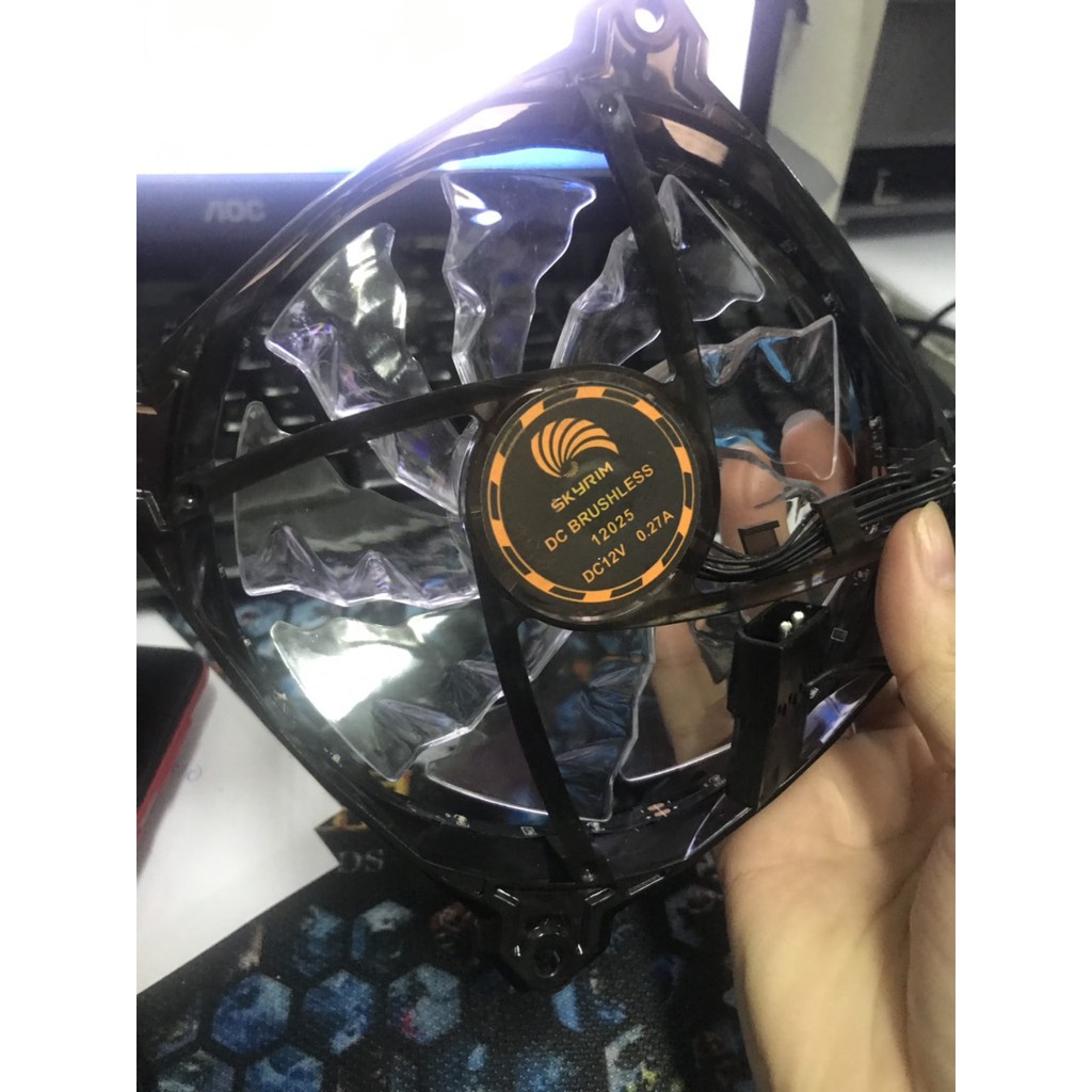 [Xả kho] (Có Video Test ) Fan Case 12cm skyrim 18 Led ,Quạt Case thông gió Fan led 12cm skyrim