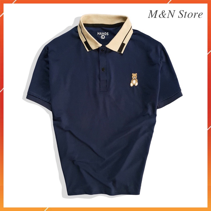 Áo Polo nam, áo thun nam HAHOS vải cotton cá sấu thêu logo gấu cao cấp ( ẢNH THẬT)