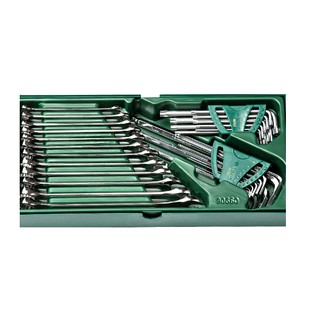 Bộ khay cờ lê vòng miệng và lục giác 30 chi tiết Sata 09906