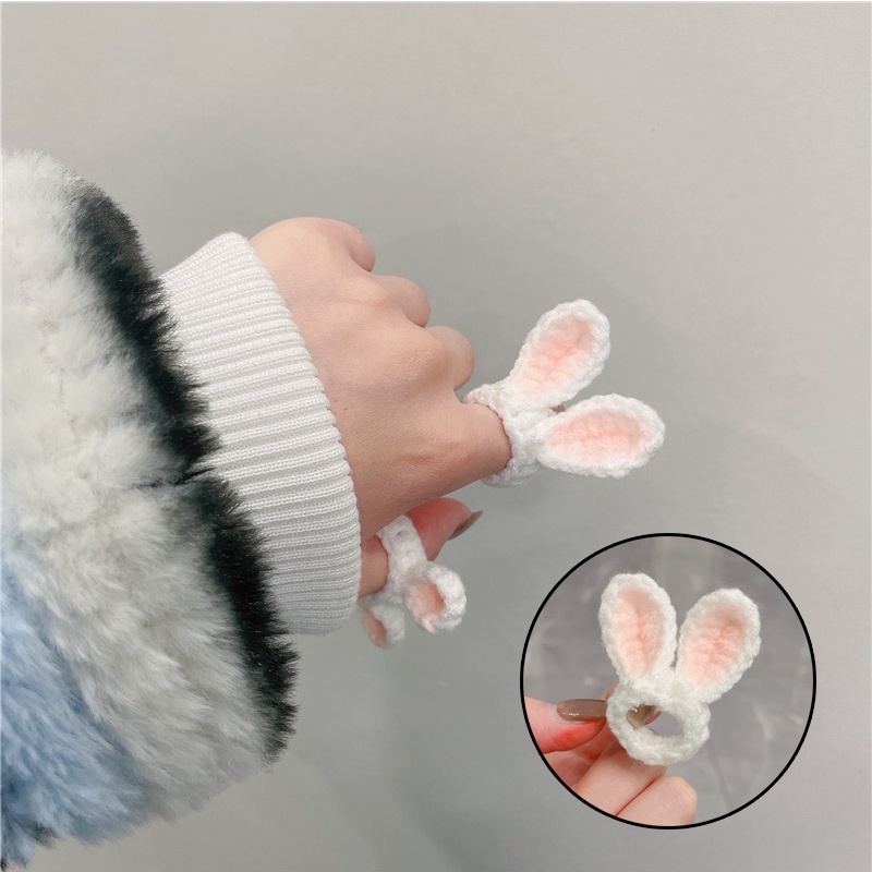 Nhẫn Len Đeo Ngón Tay Tạo Hình Chú Gấu Dễ Thương Cho Nữ