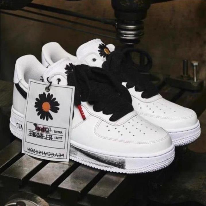 📖 🍾 Giày Nam Nữ Trắng Cổ Thấp G Dragon, Giày Nike Air Force 1 AF1 Trắng Hoa Cúc Đế Sơn _mi9 : !