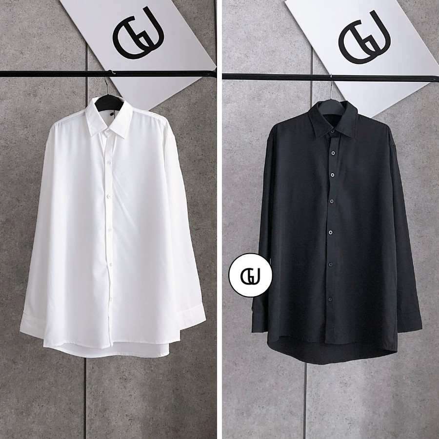 Áo Sơ Mi Dài Tay Dáng Rộng Hàn Quốc, Vải Kate Mềm Mịn Thích Hợp Cho Đi Học, Đi Làm, Đi Chơi GUF | BigBuy360 - bigbuy360.vn