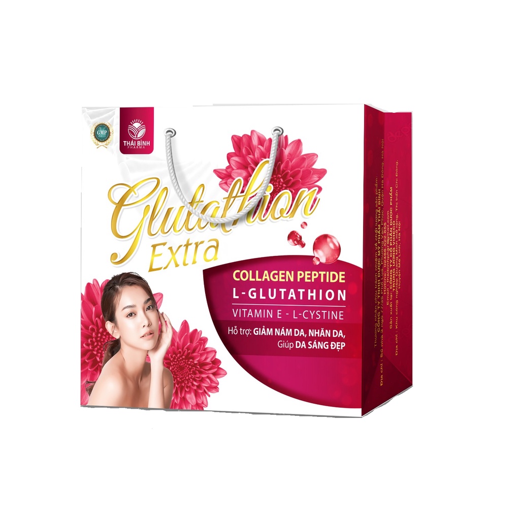 Viên Uống Sáng Đẹp Da Glutathion Extra – Giúp Sáng Da Từ Sâu Bên Trong – Giảm Quá Trình Lão Hóa Da – Glutathione Lọ 30V